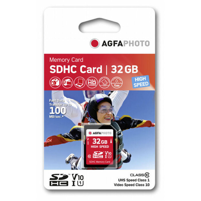 Tarjeta De Memoria Agfaphoto Sdhc 32gb High Speed ??Class 10 Uhs I U1 V10