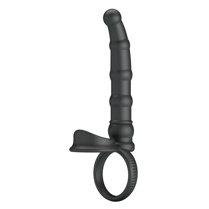 Pretty Love - Tatum Anillo Vibrador Pene Con Plug 10 Vibraciones Negro