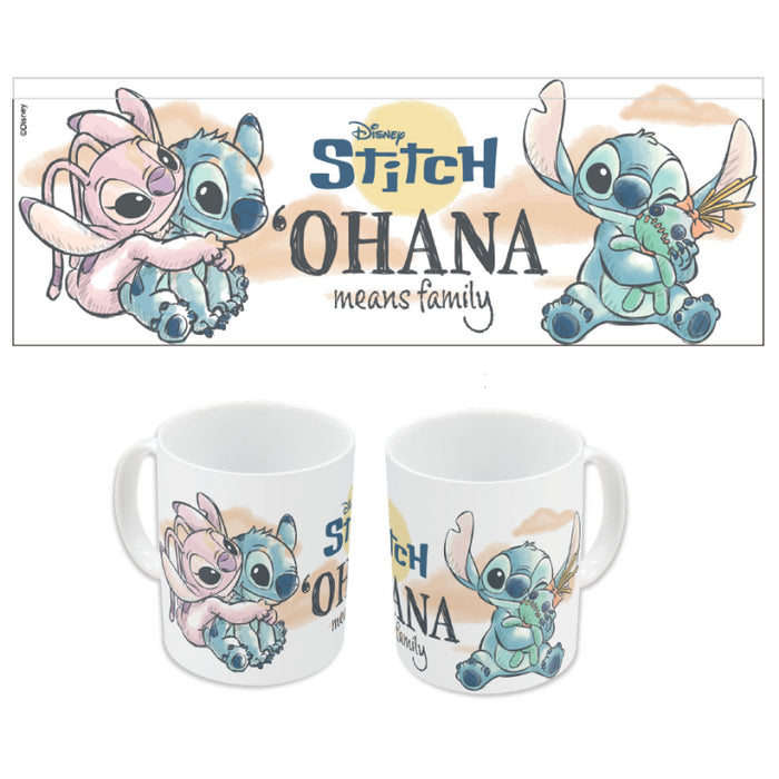 Taza Ceramica 325 Ml Stitch & Angel