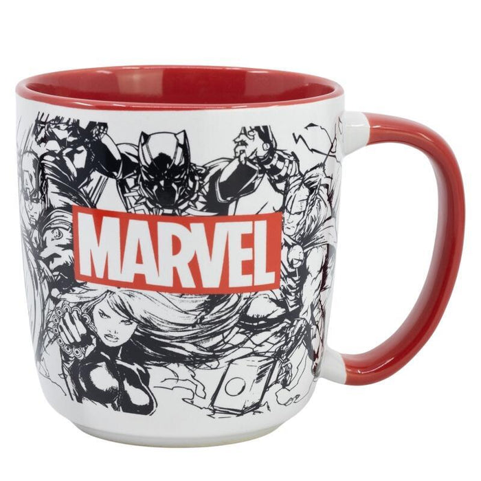 Taza Cerámica Élite 380ml Patron Marvel (En Caja Regalo)