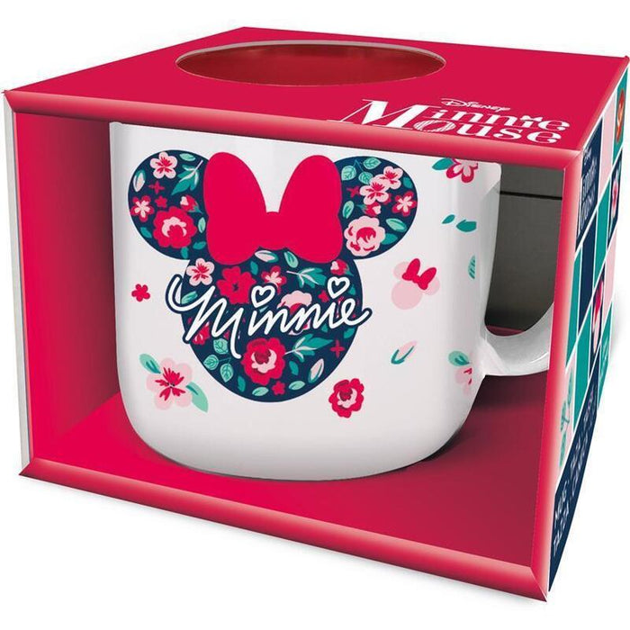 Taza Desayuno Cerámica 400ml Minnie En Caja Regalo