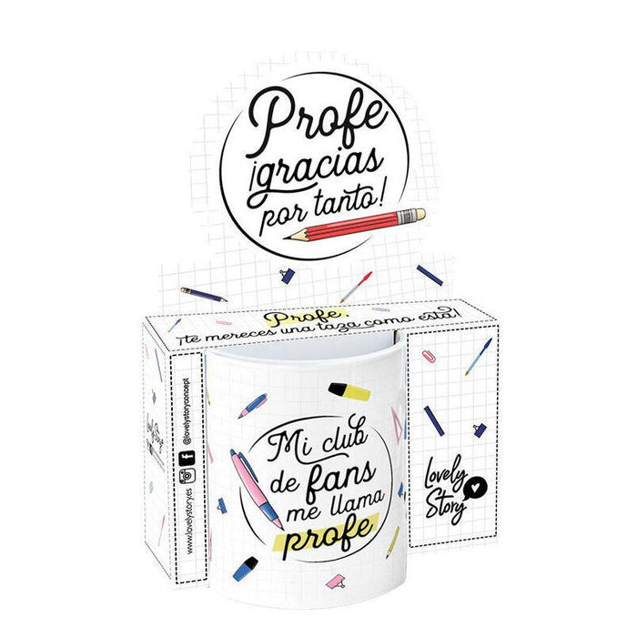Taza - Mi Club De Fans Me Llama Profe 330ml