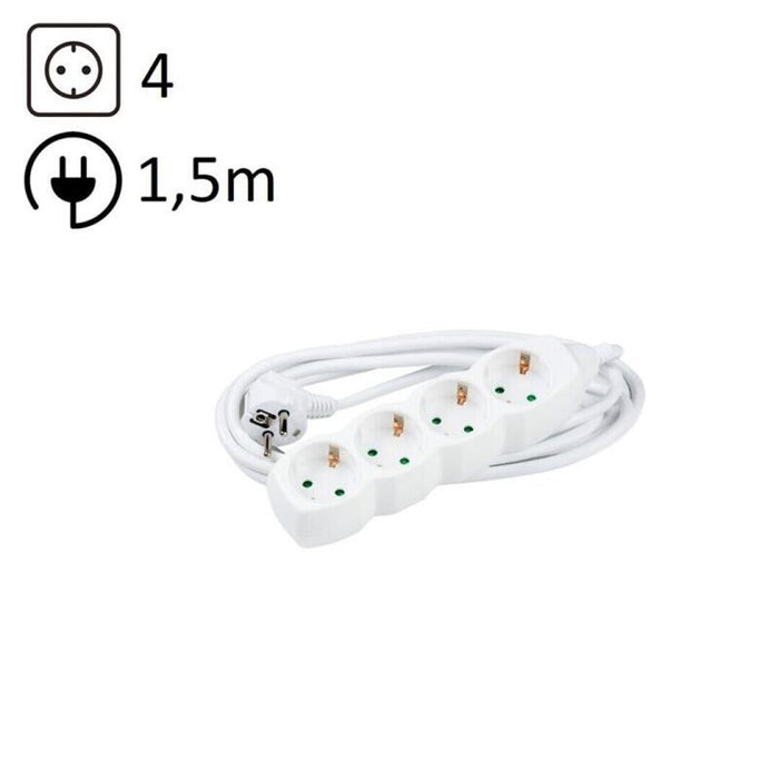 Technik Regleta De Corriente 4 Enchufes 1,5m 16a Blanco