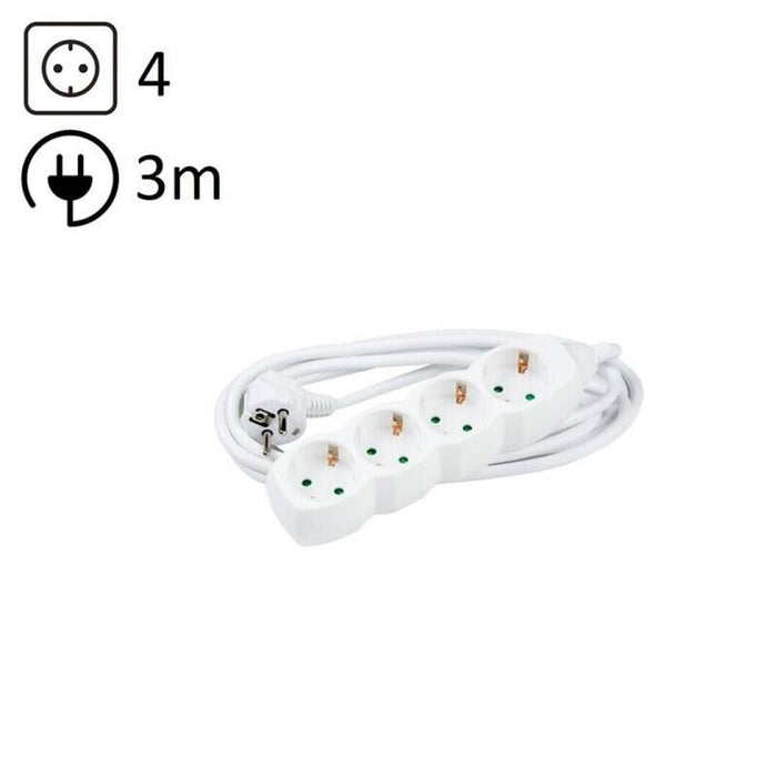 Technik Regleta De Corriente 4 Enchufes 3,0m 16a Blanco