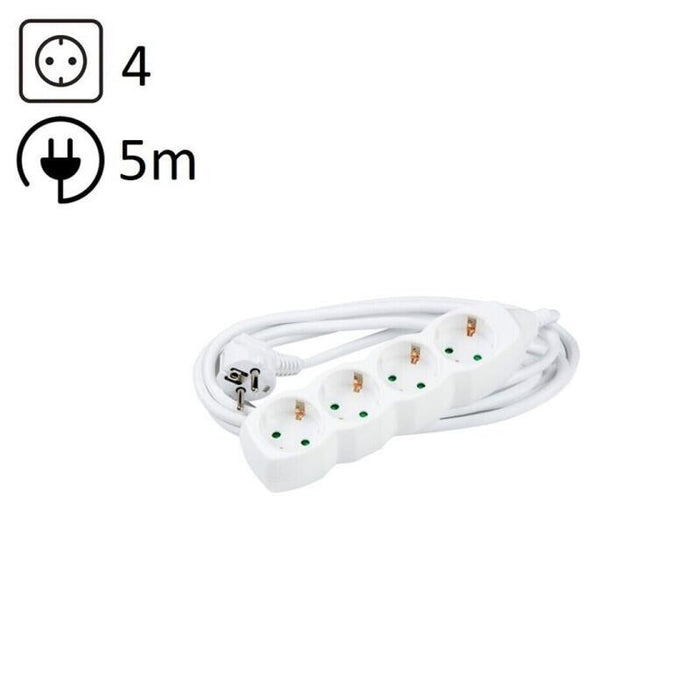 Technik Regleta De Corriente 4 Enchufes 5,0m 16a Blanco