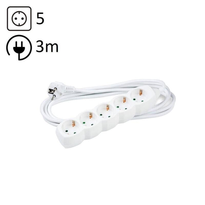 Technik Regleta De Corriente 5 Enchufes 3,0m 16a Blanco