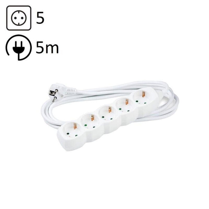 Technik Regleta De Corriente 5 Enchufes 5,0m 16a Blanco