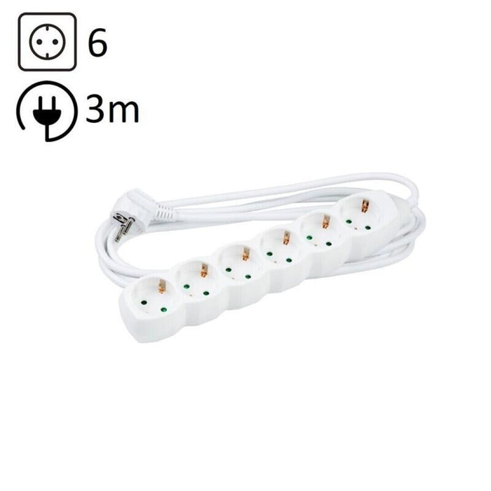 Technik Regleta De Corriente 6 Enchufes 3,0m 16a Blanco