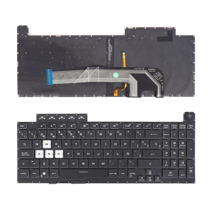 Teclado Black Asus Tuf Gaming F15 Fx506 Fa506 Fa506q Fx506l Fa506u Black Rgbwasd Es Trantecladoarente) Tapa De Llave De Cristal