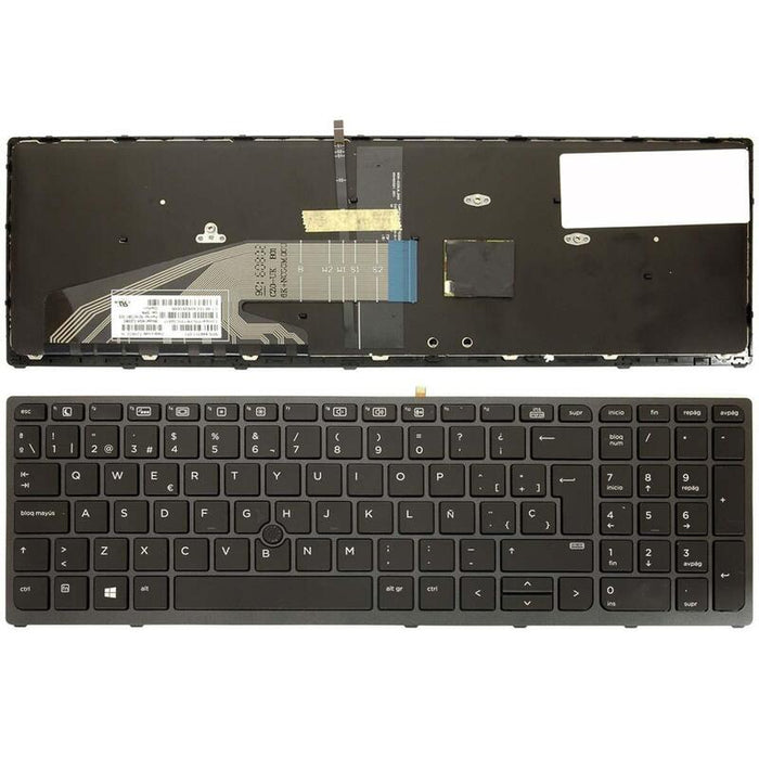 Teclado Español Compatible Retroiluminado Para Portátil Hp Zbook 15 G3 Nuevo 1 Año De Garantia