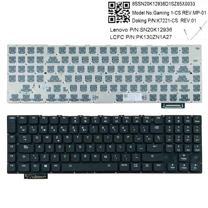 Teclado Gaming Retroiluminado Para Portátil Lenovo Ideapad Y900-17isk Y910-17isk Y920-17ikb Negro Sin Marco