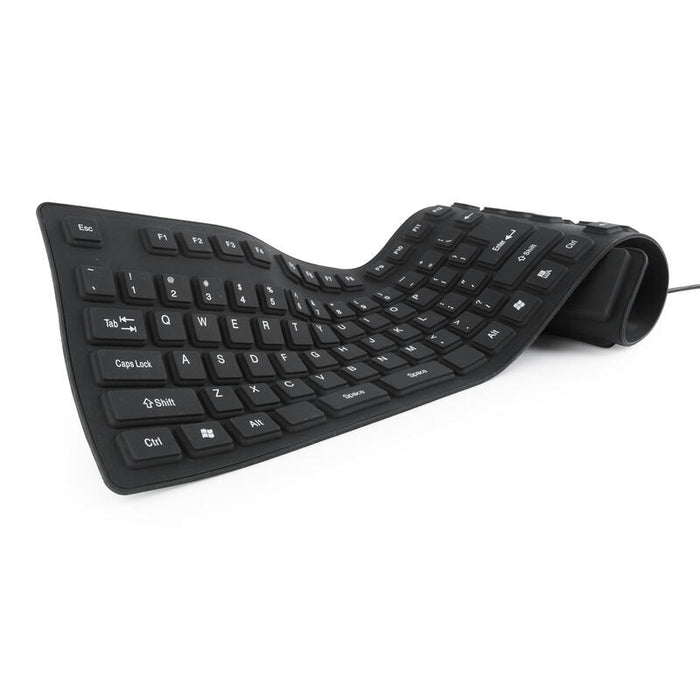 Teclado Gembird Flexible (Ingles) Keyboard, Usb + Otg, Black Color, Us Layout