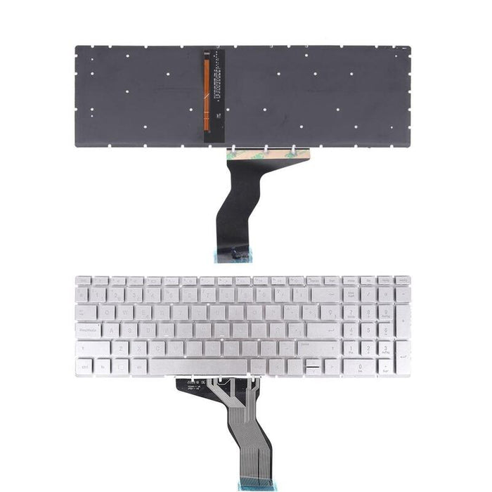 Teclado Hp Pavilion 15 Bs Plata Retroiluminado,Sin Marco,Entrada Pequeña,Win8oem