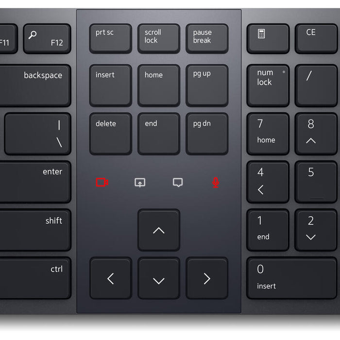 Teclado Ingles Dell Kb900 Rf Wireless + Bluetooth Qwerty Internacional De Ee.Uu. Grafito