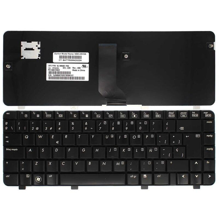 Teclado Para Portátil Hp Pavilion Dv3 Dv3-2000 Series 9j.N28g82.P0s Nsk-Hfp0s Azul Oscuro