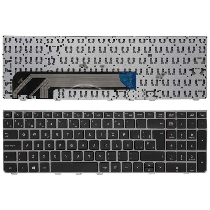 Teclado Para Portátil Hp Probook 4535s 4530s 4730s Con Marco En Plata