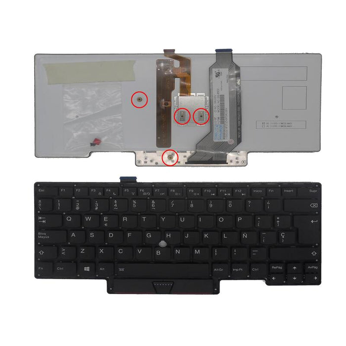 Teclado Para Portátil Lenovo Thinkpad X1 Carbon Gen 1 Retroiluminación