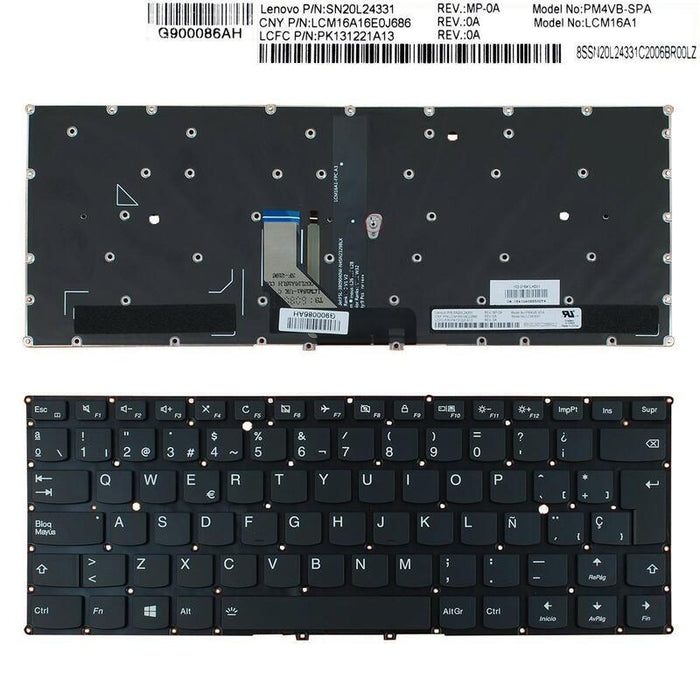 Teclado Para Portátil Lenovo Yoga 910-13ikb Yoga 5 Pro