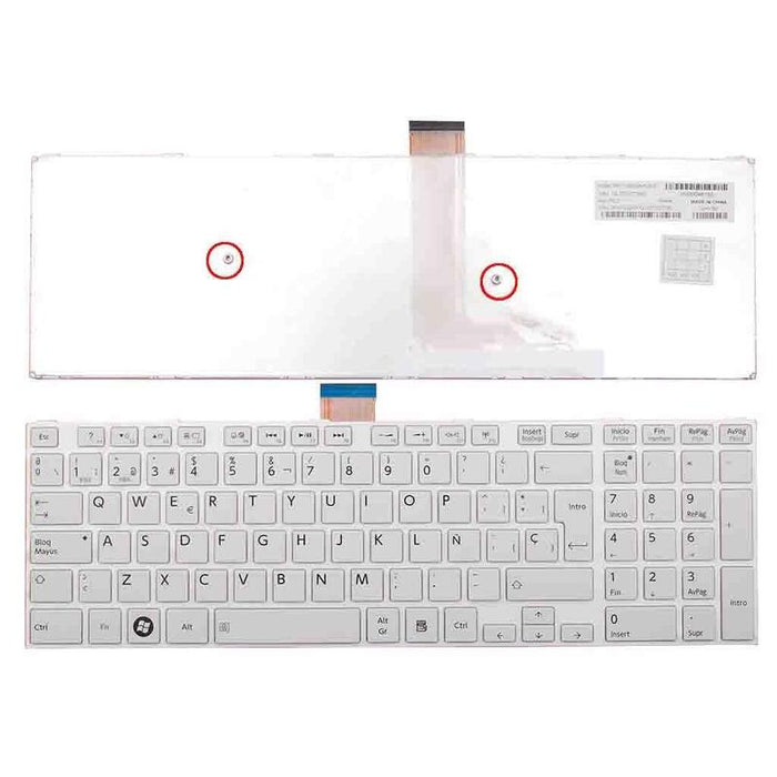 Teclado Para Portátil Toshiba S50 A S50d A S50dt A S50t A S55 A S55d A S55dt A S55t A Blanco Reacondicionado