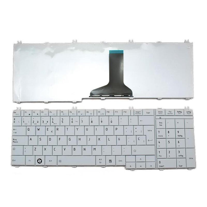 Teclado Para Portátil Toshiba Satellite C650 C660 L650 L670 L675 L675d Blanco