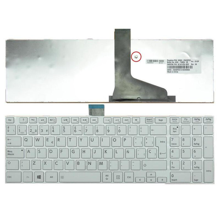 Teclado Para Portatil Toshiba Satellite L850, L950 C855 Pscbye-04500rit Blanco
