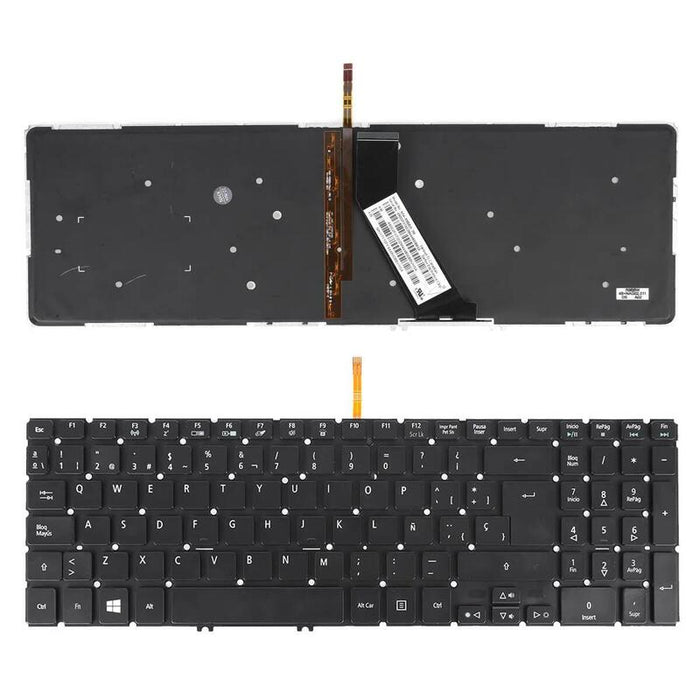 Teclado Retroiluminado Para Portátil Acer V5 573 Negro