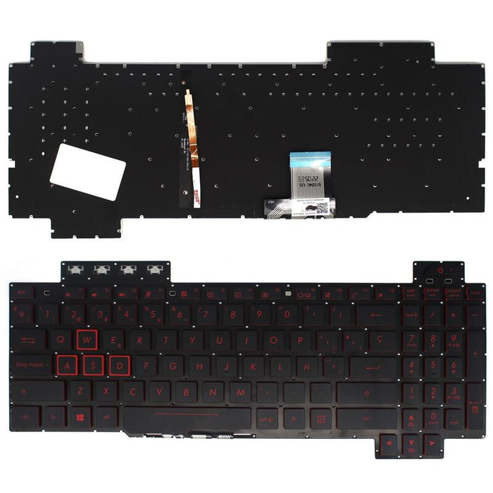 Teclado Retroiluminado Para Portátil Asus Tuf Gaming Fx504 Fx504gd Fx504ge Fx504gm Series