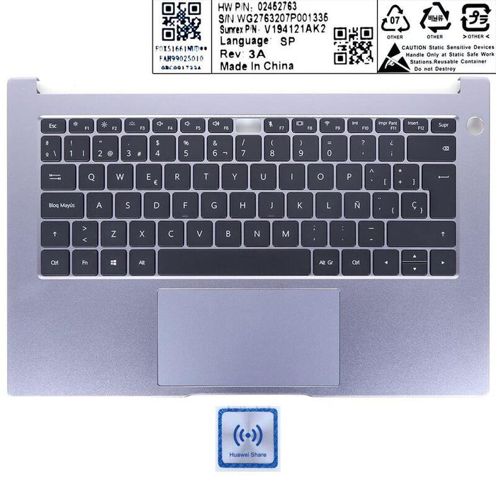 Teclado Retroiluminado Para Portátil Honor Magicbook 14 Nbb Wahp9 W29