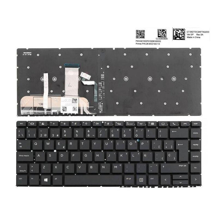 Teclado Retroiluminado Para Portátil Hp Elitebook X360 1040 G5 Series 2b-Baz10q110