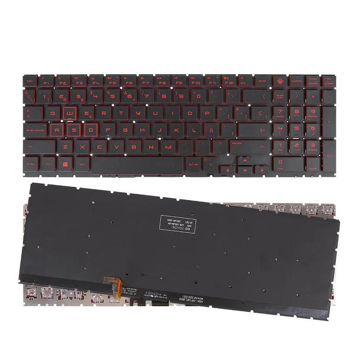 Teclado Retroiluminado Para Portátil Hp Omen 15 Dc 15 Dc000 15t Dc000 15 Dc0010nr Tpn Q211 Negro