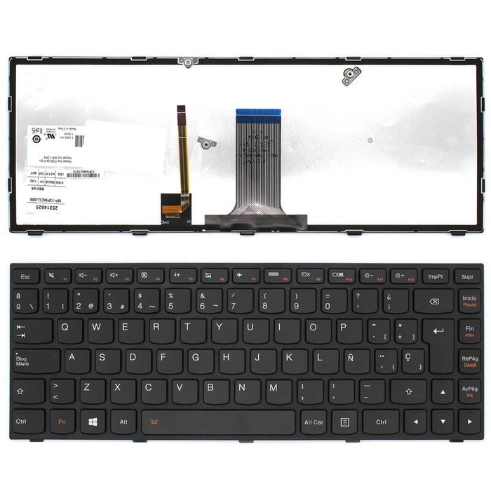 Teclado Retroiluminado Para Portátil Lenovo G40 70 Negro