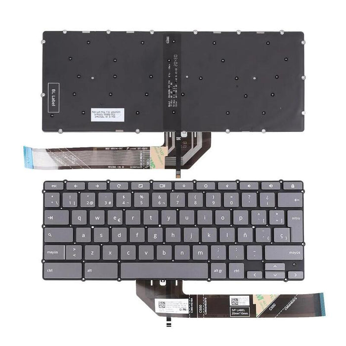 Teclado Retroiluminado Para Portátil Lenovo Ideapad Flex 5 Cb 13iml05 Negro