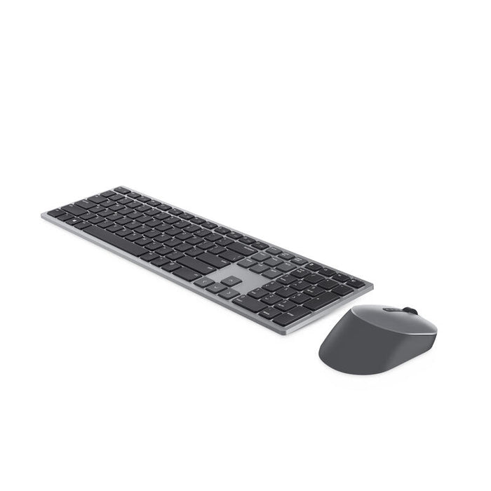 Teclado Ucranio + Ratón Dell Km7321w Rf Wireless + Bluetooth Qzerty Gris, Titanio