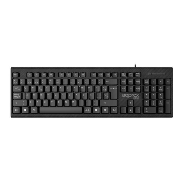 Teclado Universal Mx225 Negro Approx 105 Teclas/ Usb