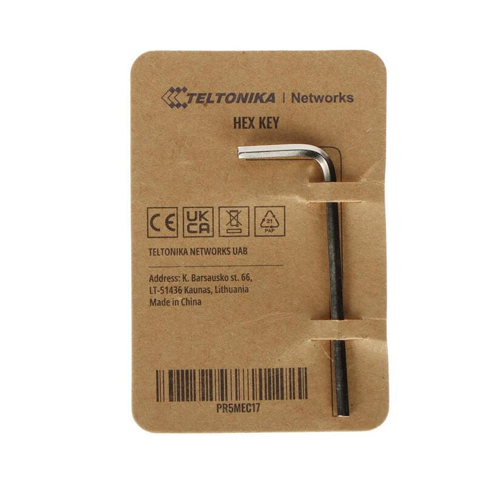 Teltonika Hex Key 19x53x2.5mm Nickel Angled Silver