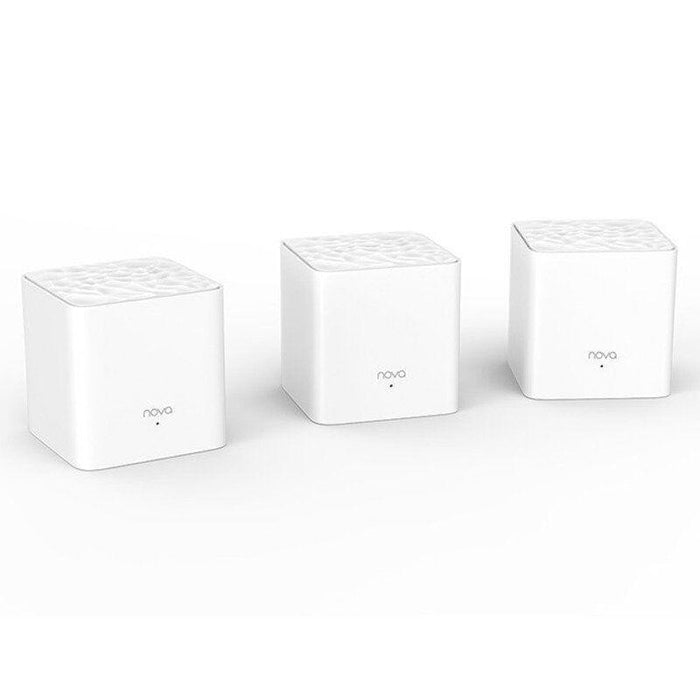 Tenda Sistema Mesh Wifi Mw3-Nova 3 Unidades (** Enchufe Alimentación Reino Unido**) Wifi A/Ac/B/G/N/ 300m2  2 Puertos Ethernet Gestión Por App