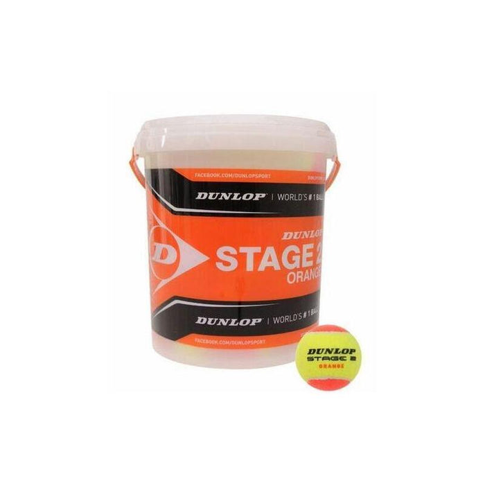 Tennis Balls Dunlop Stage 2 60-Bucket Orange