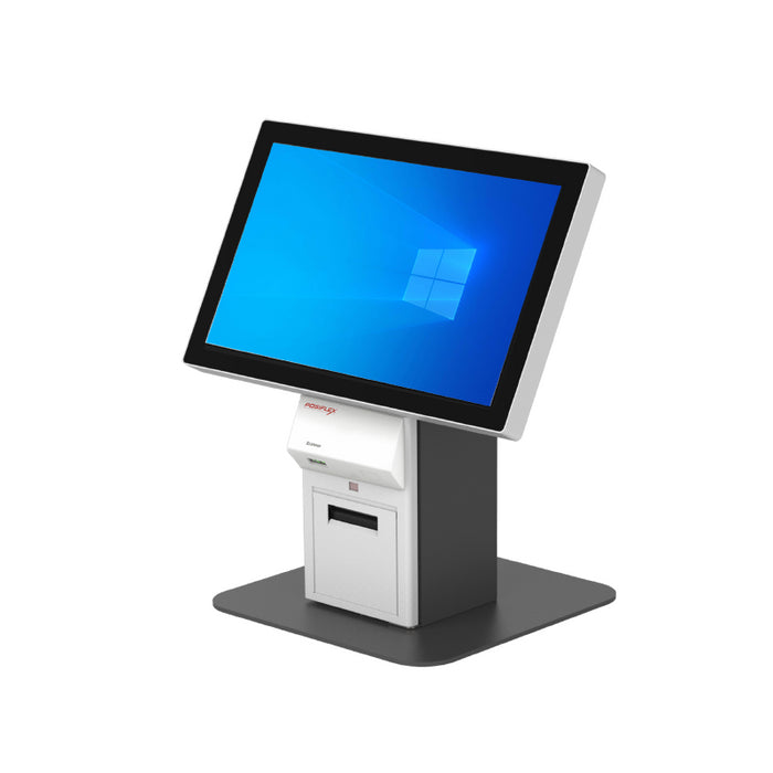 Terminal Kiosko Ek Series, 15.6", Intel I3, Windows 10 Iot, 4gb Ram, 128gb Rom, Impresora 80 Mm, Scanner 2d, Lector Nfc, Wifi, Bluetooth Y Montaje En Mostrador.