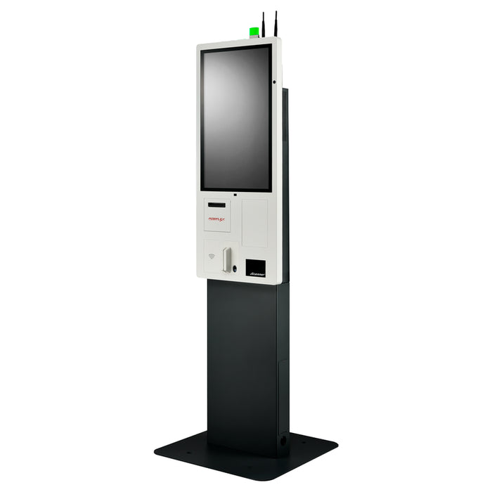 Terminal Kiosko Posiflex 27 Jk2732 Cachet, J6412, 256gb, 8gb,  Windows 11 Gac, Impresora 80mm, Pedestal, Nfc, Wifi, Bluetooth