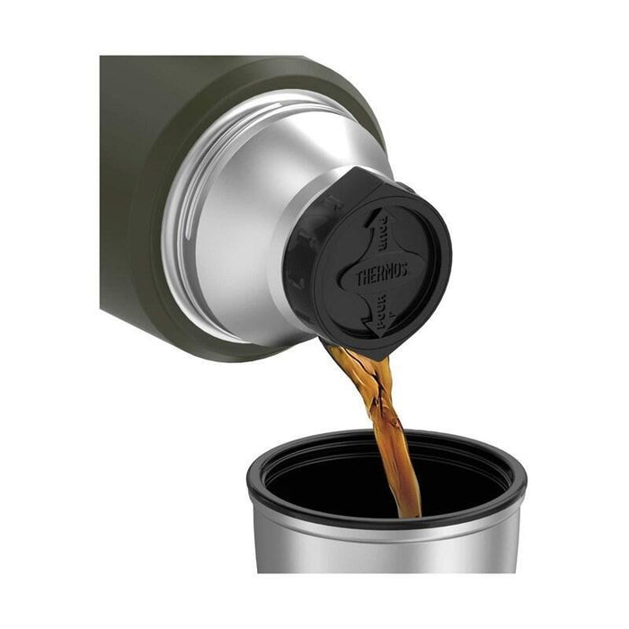 Termo Con Portabebidas Termo 470 Ml - Verde Militar