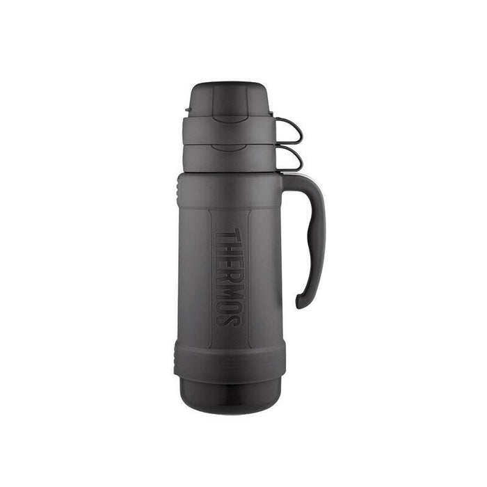 Termo De Vidrio Con Dos Tazas 1l Negro 194530 Termo