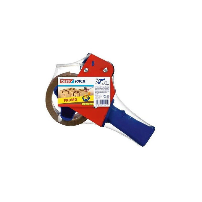 Tesa Pack De Precintadora + 1 Rollo De Precinto Marron 48mm X 50 Metros