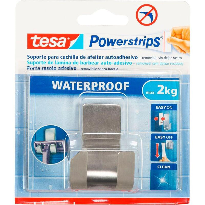 Tesa Powerstrips Rasiererhalter 59709 Waterproof Zoom Metall