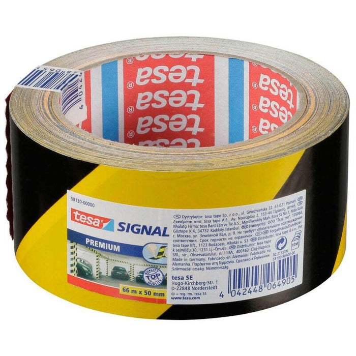 Tesa Signal Markierungsklebeband Premium 66m 50mm Amarillo Negro