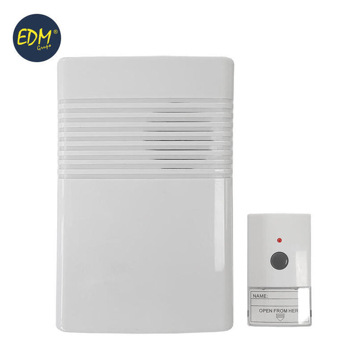 Timbre Sin Hilos Pulsador Y Receptor A Pilas (Alcance 50m)