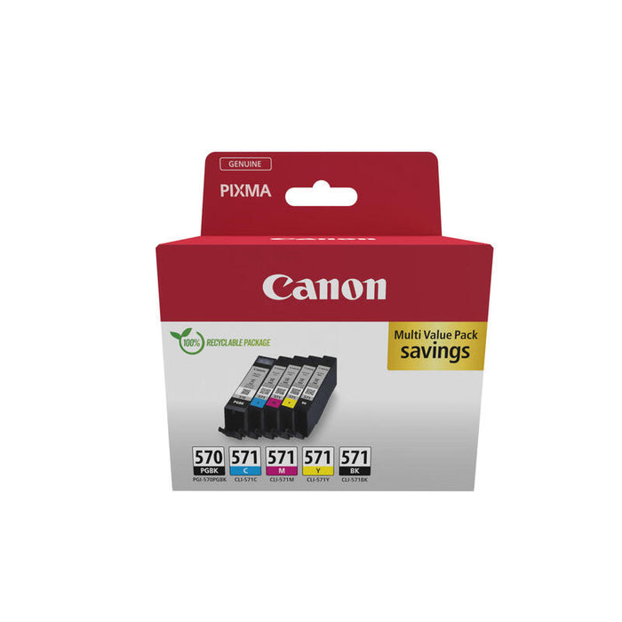 Tinta Canon Pgi-570/Cli-571 Multi Pack Pgbk/C/M/Y/Bk