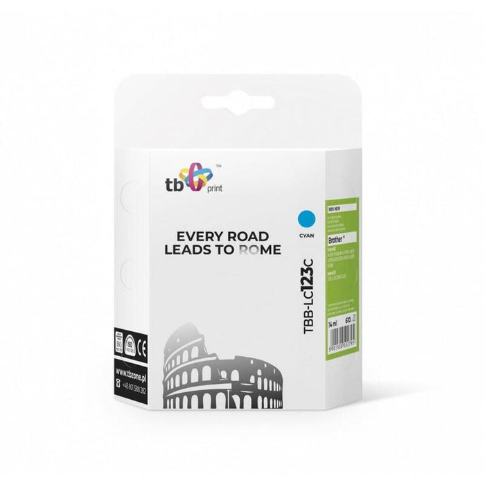 Tinta Compatible Para Brother Lc123   Tbb-Lc123c Cy