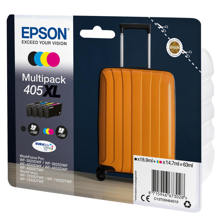 Tinta Original Epson 405 Xl Alta Capacidad Multipack Negro Cian Amarillo Magenta