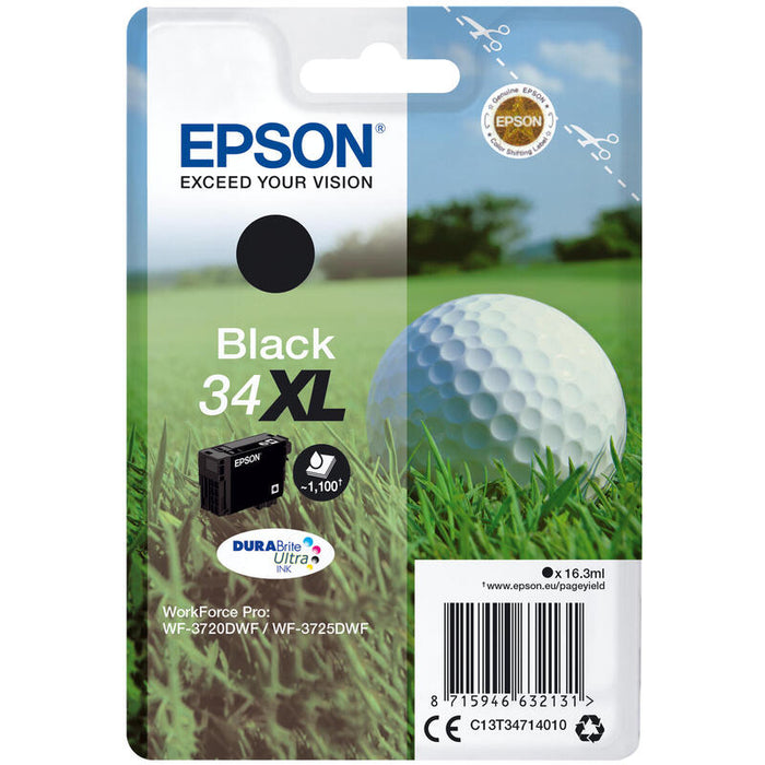 Tinta Original Epson T3471 Negro Xl Wf3720/3720dnf/ Golf