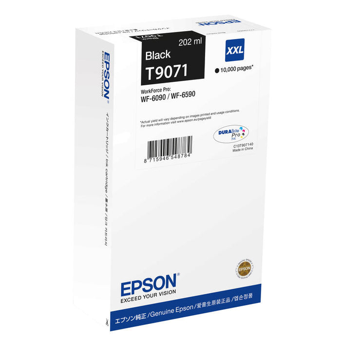 Tinta Original Epson T9071 202 Ml Tamaño Xxl Negro   Para Workforce Pro Wf-6090, Wf-6590